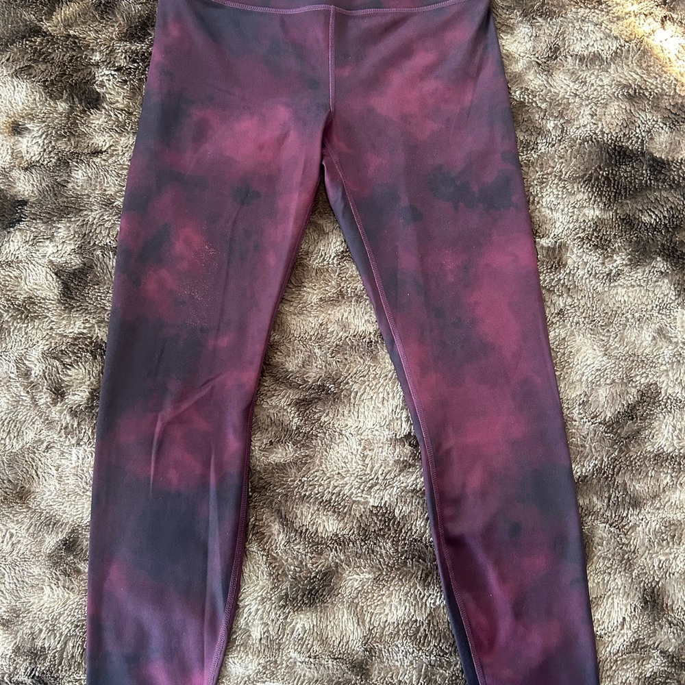 lululemon athletica Maroon and Black Leggings
